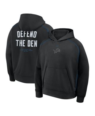 Nike - Men's Black/Blue Detroit Lions 2026 Rivalries Collection Air Pullover Hoodie Black, Blue
