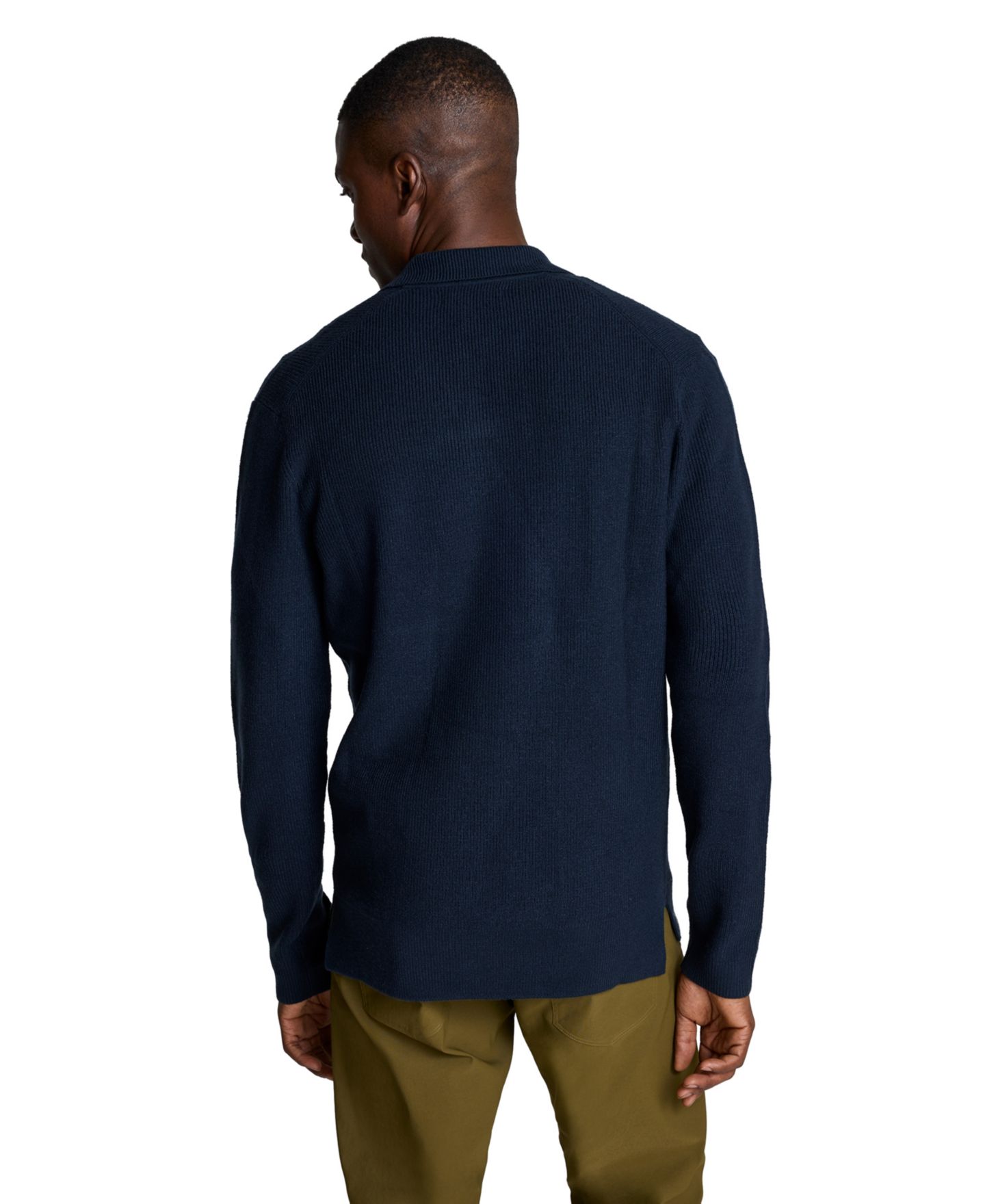 Мужское поло Kenneth Cole Long-Sleeve Classic-Fit Johnny Collar Polo Shirt, цвет: Угольный — фото 9