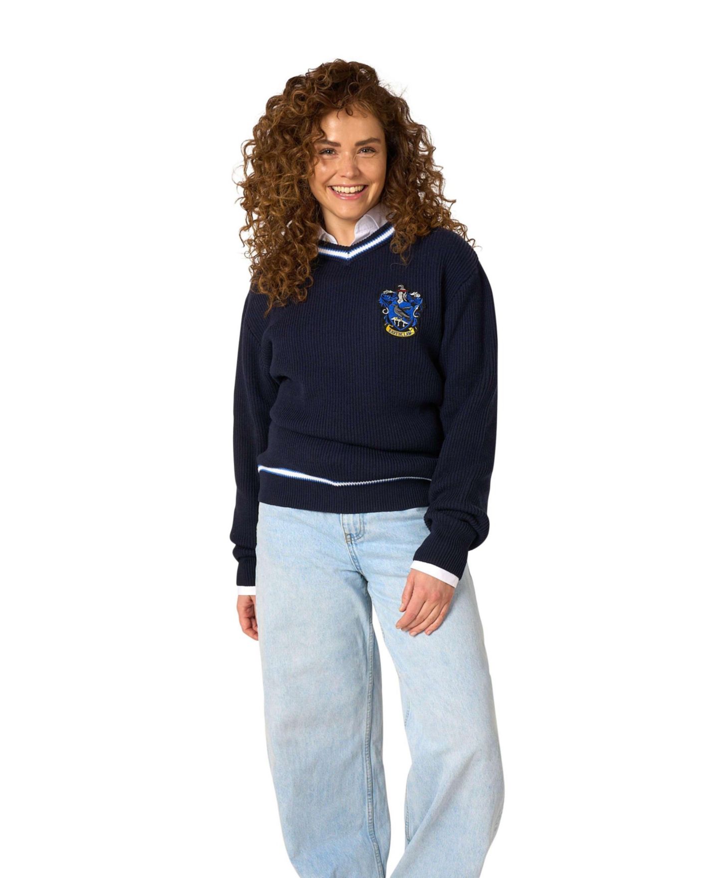 Мужской свитер OppoSuits Ravenclaw V-Neck Long-Sleeve Sweater, цвет: Синий — фото 4