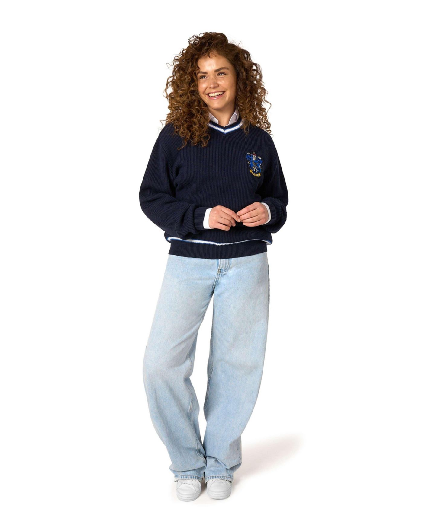 Мужской свитер OppoSuits Ravenclaw V-Neck Long-Sleeve Sweater, цвет: Синий — фото 7