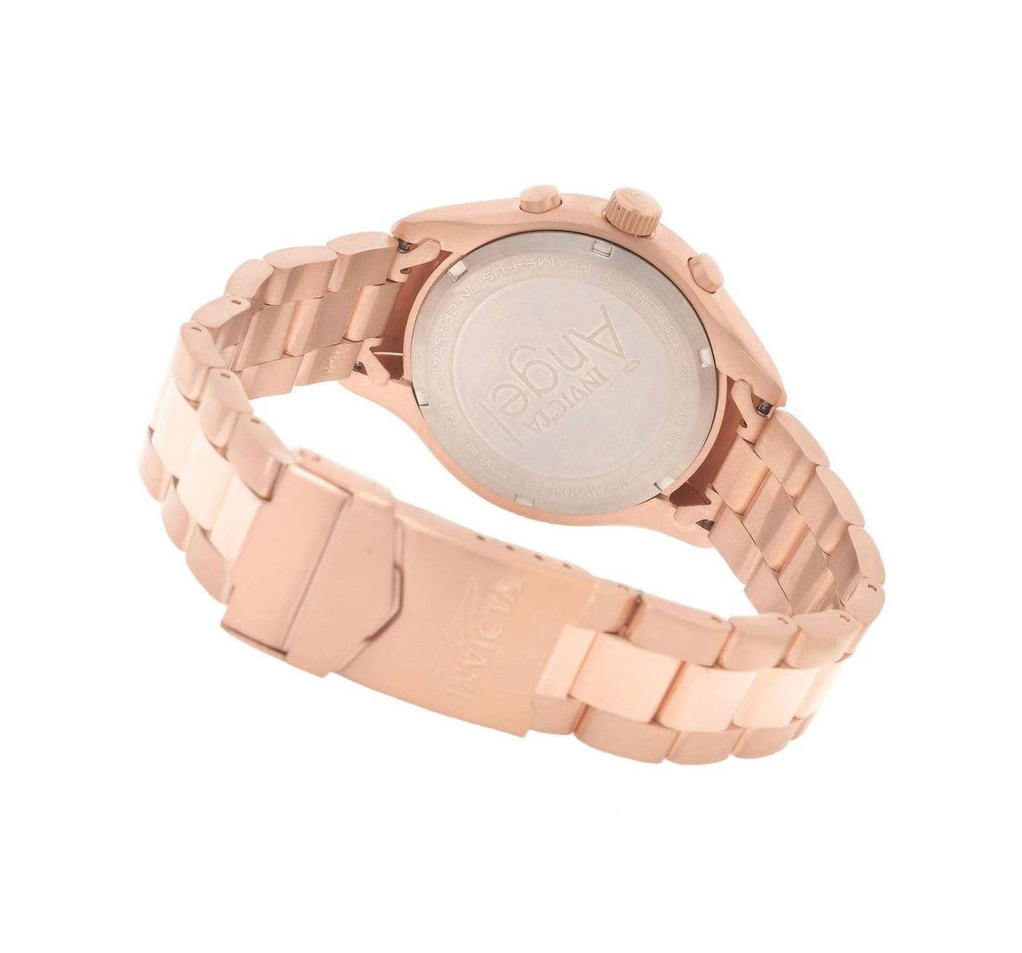 Женские часы Invicta Quartz Angel Chronograph Rose Gold-Tone Stainless Steel, 40mm, цвет: Розовое золото — фото 3