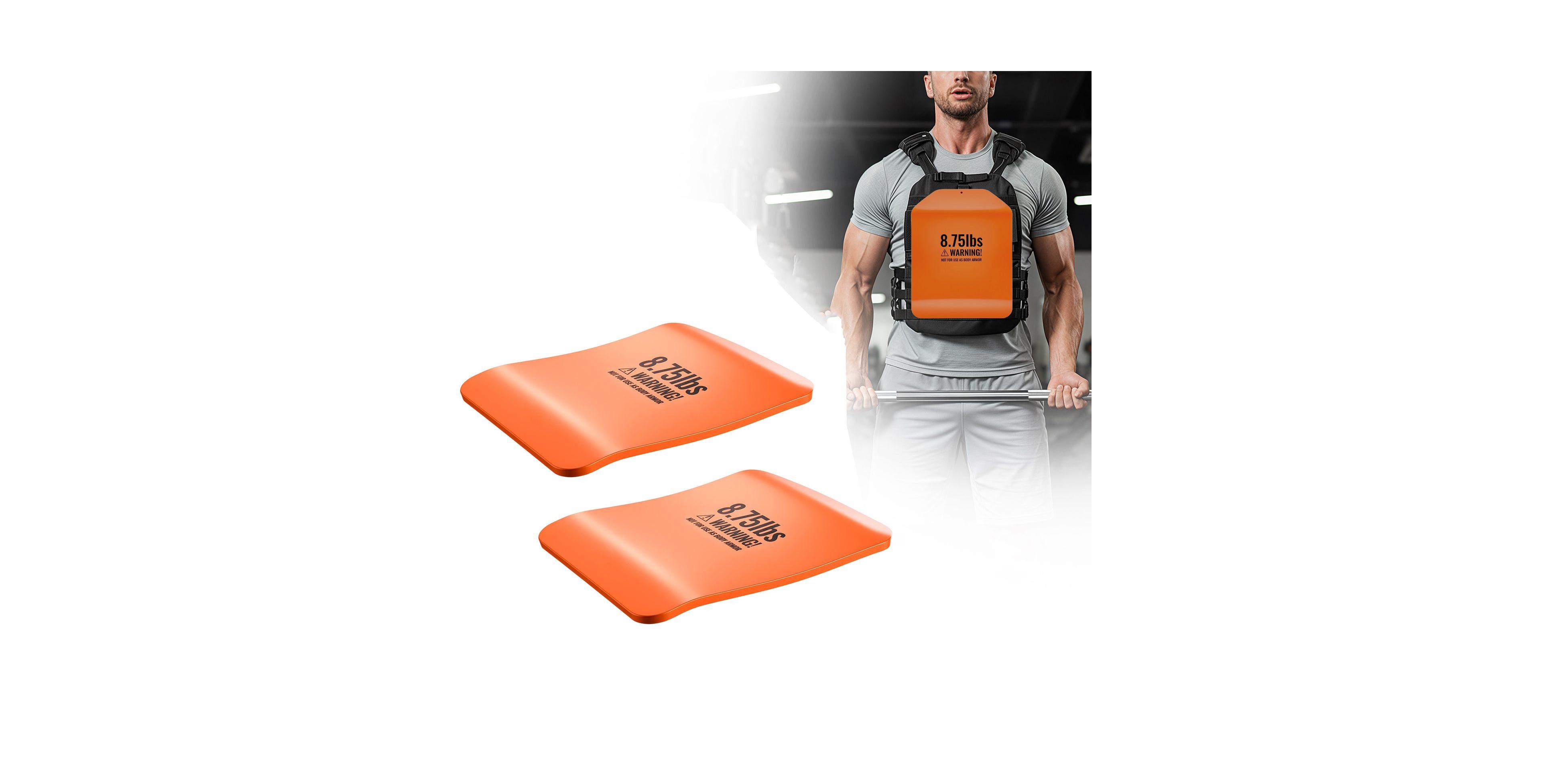 Sugift 3D Curved Steel Weight Vest Plates 8.75 Lb Training Pair
