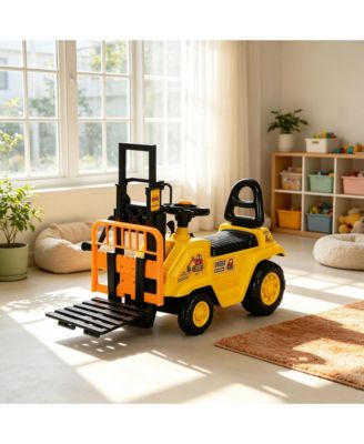Lever-Operated Forklift Ride-On Toy with Under-Seat Storage, 66 lbs Capacity, Ages 3-4