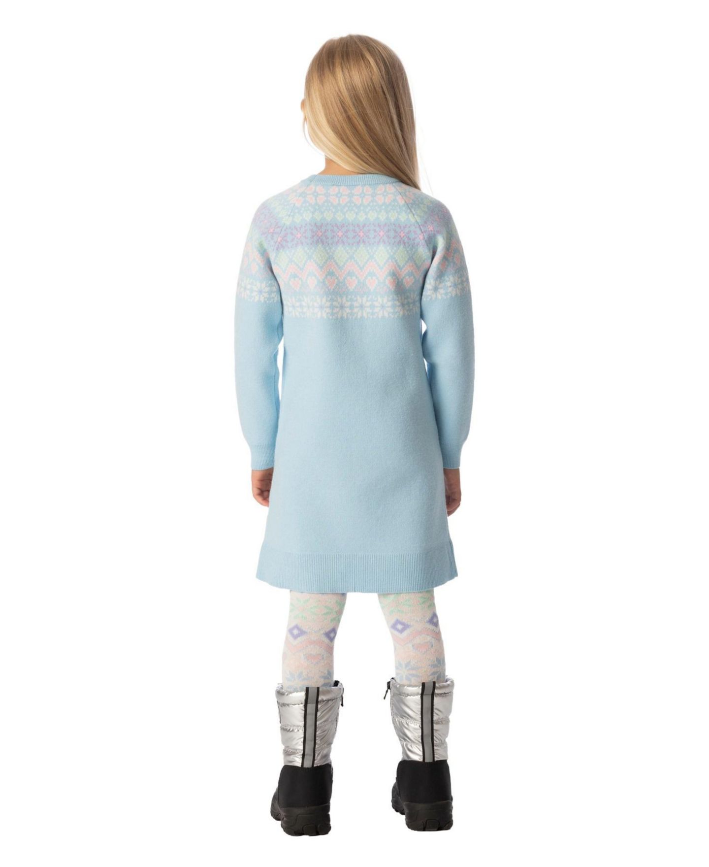 Платье Deux par Deux Knit Dress для девочек, цвет: Светлый синий — фото 6