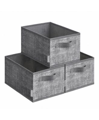 Set of 3 Small Fabric Storage Baskets with 2.4 Gal Capacity