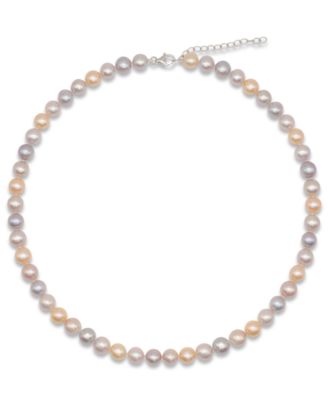Cultured Freshwater Pearl Strand Necklace in Sterling Silver