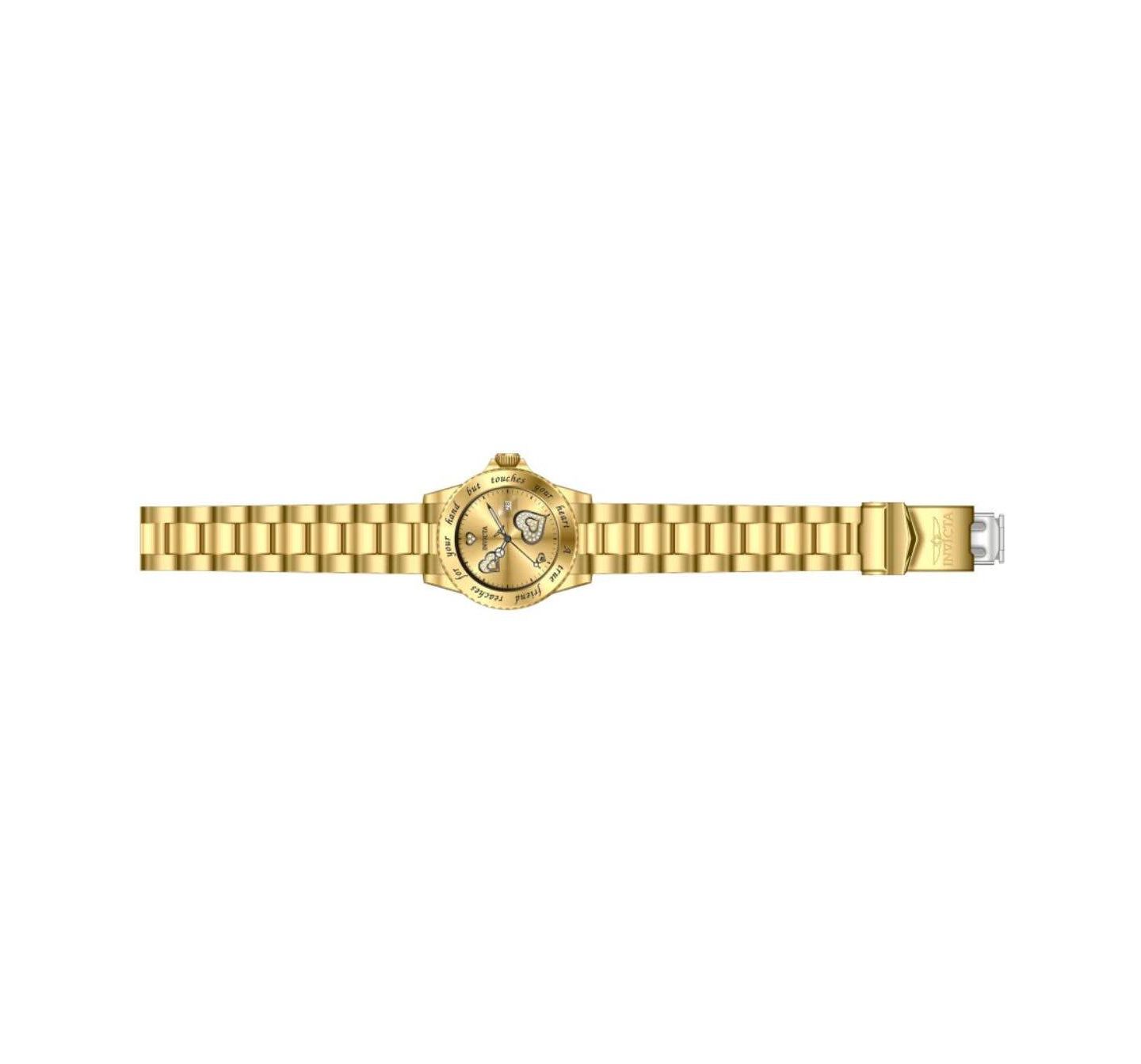 Женские часы Invicta Angel Quartz 3 Hand Gold-Tone Stainless Steel, 40mm, цвет: Золотой — фото 3