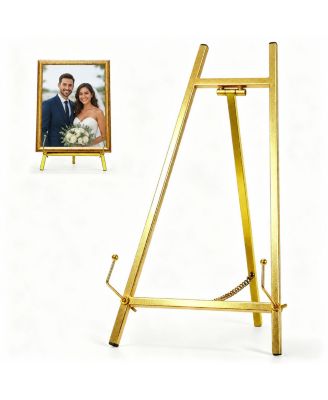 Gold Metal Tabletop Easel Stand Heavy Duty Adjustable Display