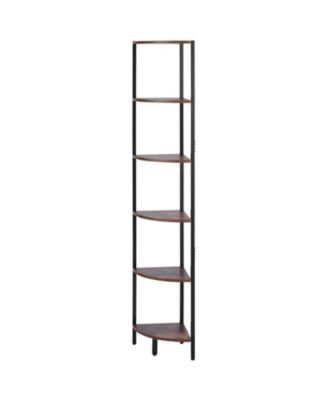 67.5 Inch 6-Tier Metal and MDF App-Controlled RGB Corner Shelf