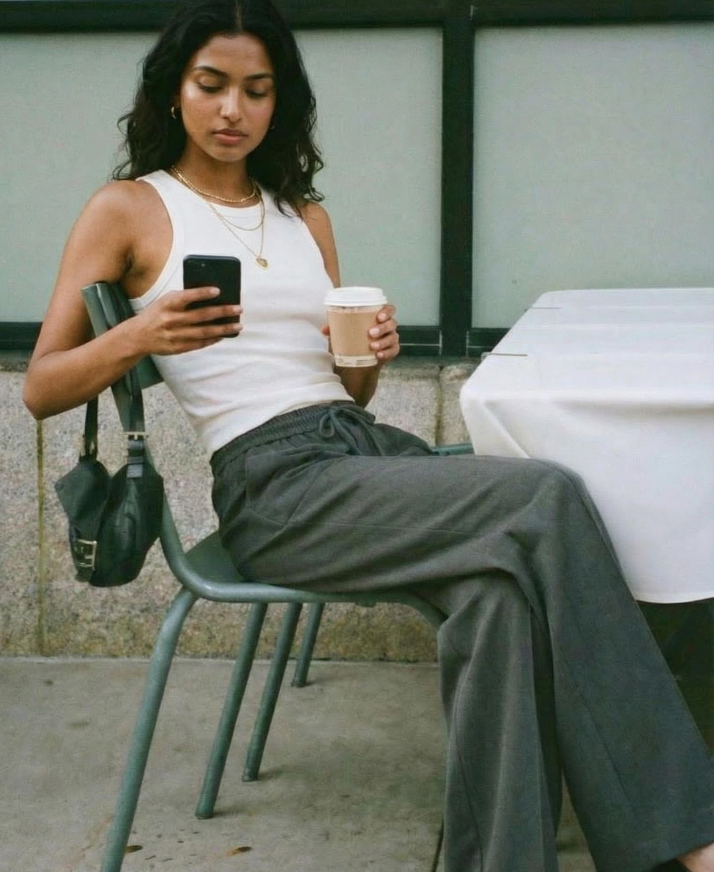 Женские брюки Modenaire High-Rise Drawstring Wide-Leg, цвет: Угольный — фото 9