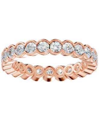 Diamond Round-Cut Full Eternity Band Ring (2 ct. t.w.) in 14k White, Yellow, Rose Gold or Platinum