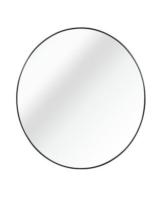 36 Inch Round Metal Framed Wall Mirror Modern Decorative Bathroom Vanity Mirror for Bedroom Living Room