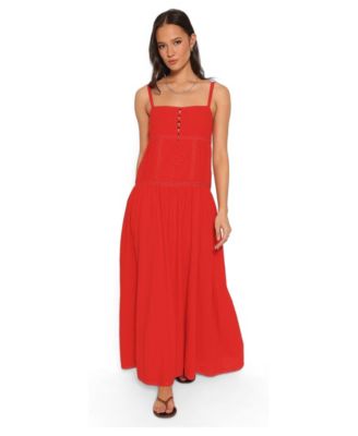 Women's Ebonie Square-Neck Sleeveless Cotton Maxi Dress