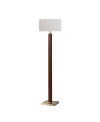 Tambo Floor Lamp, Scallop Shade Weathered Brass