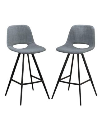 Porth Fabric Kitchen 28.25" Barstools, Set of 2