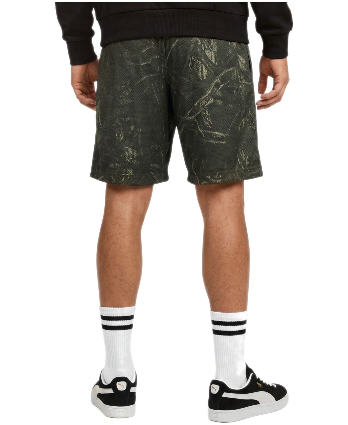 Мужские шорты Puma Reversible Drawcord Waistband Shorts, 8" Inseam, цвет: Мох — фото 3