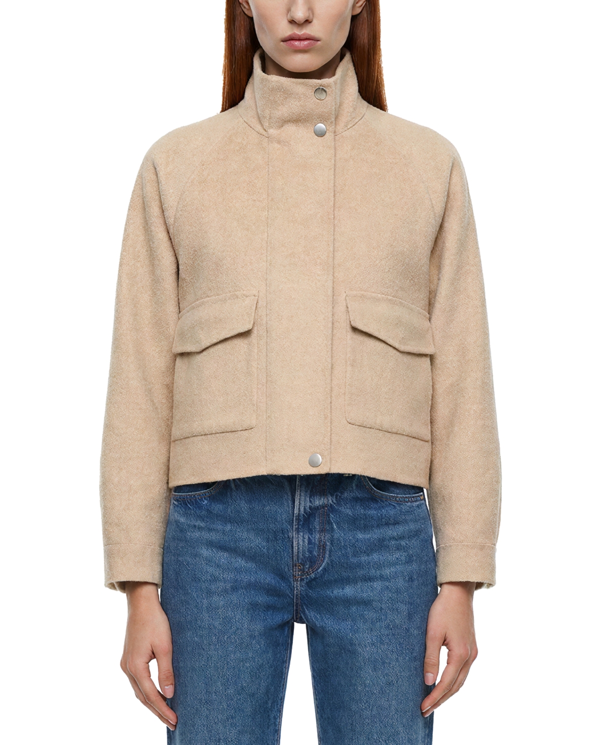 Elie Tahari Women's Eden Funnel Neck Wool-Blend Jacket