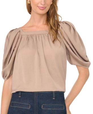 Women's Puff Sleeve Square Neck Blouse