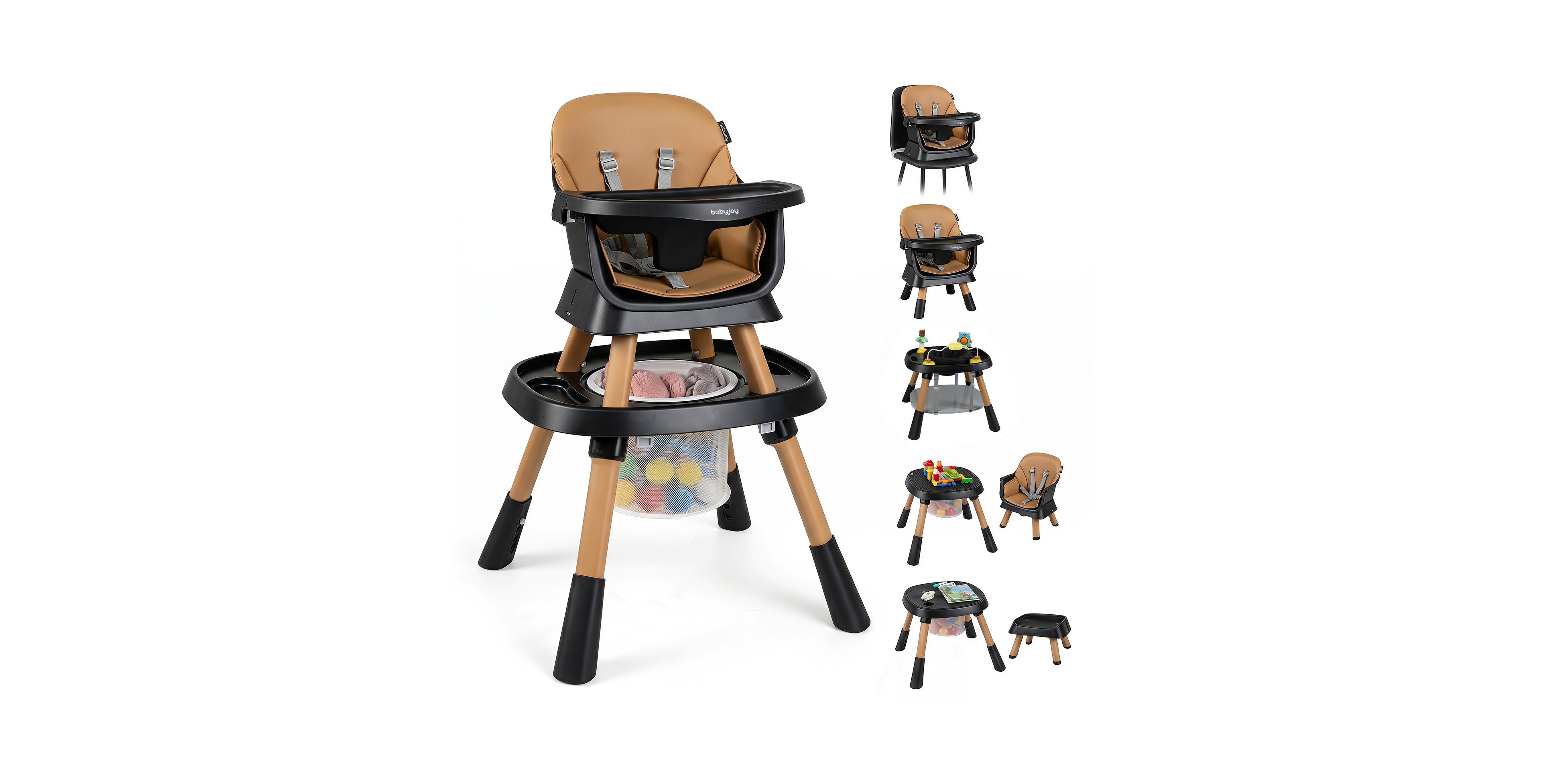 Costway 16-in-1 Baby High Chair with Activity Center Booster Seat Building Block Table