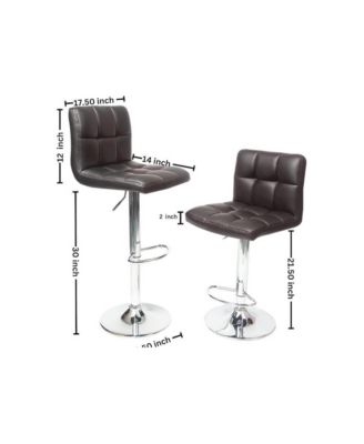 Biscc 2 Swivel Elegant PU Leather Modern Adjustable Hydraulic Barstools