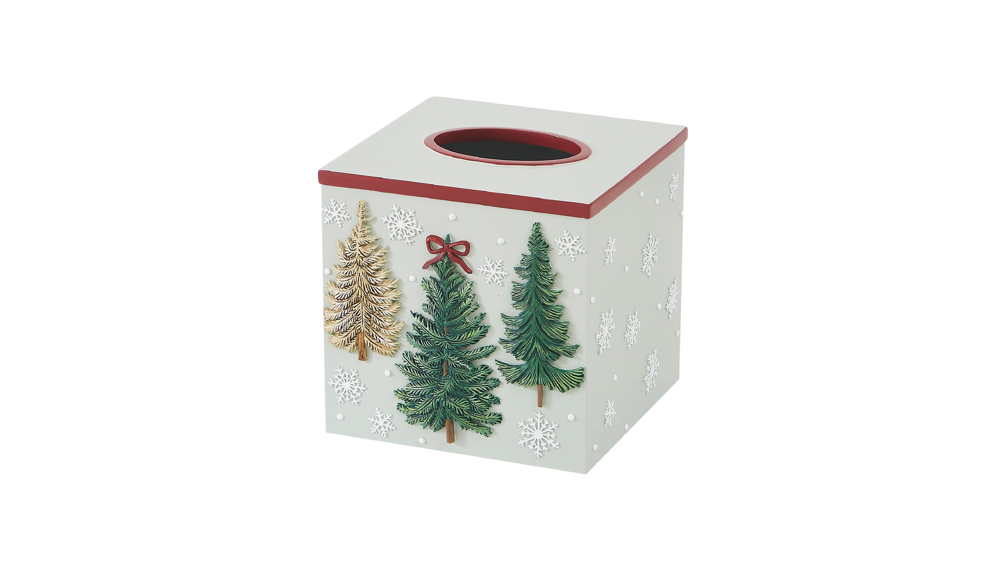 Avanti Snowy Pines Resin Tissue Cover