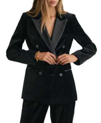 Women's Wren Double-Breasted Velvet Blazer