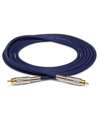 19.8' S/PDIF Spring Strain Relief RCA Male to RCA Male Cable with Gold Plated Connectors, 75 Ohm