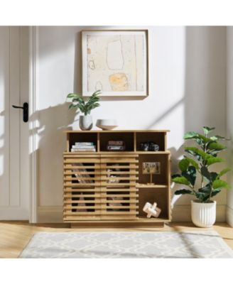 Entryway Table with Storage, Sideboard Buffet Cabinet, with Sliding Doors and Adjustable Shelf, for Living Room Entryway Hallway