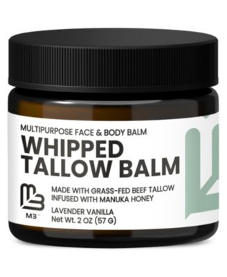Whipped Beef Tallow Balm with Manuka Honey, Jojoba Oil and Mango Butter, Vanilla, 2 Ounce