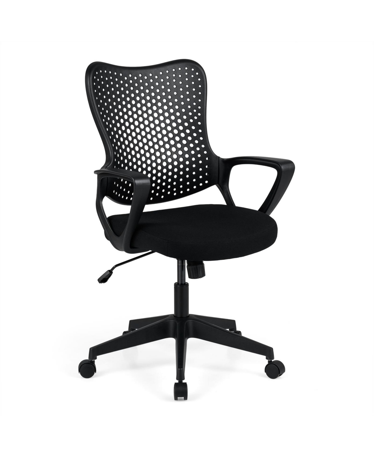 Costway Ergonomic Office Chair, Computer Desk Chair with Armrests, Padded Cushion
