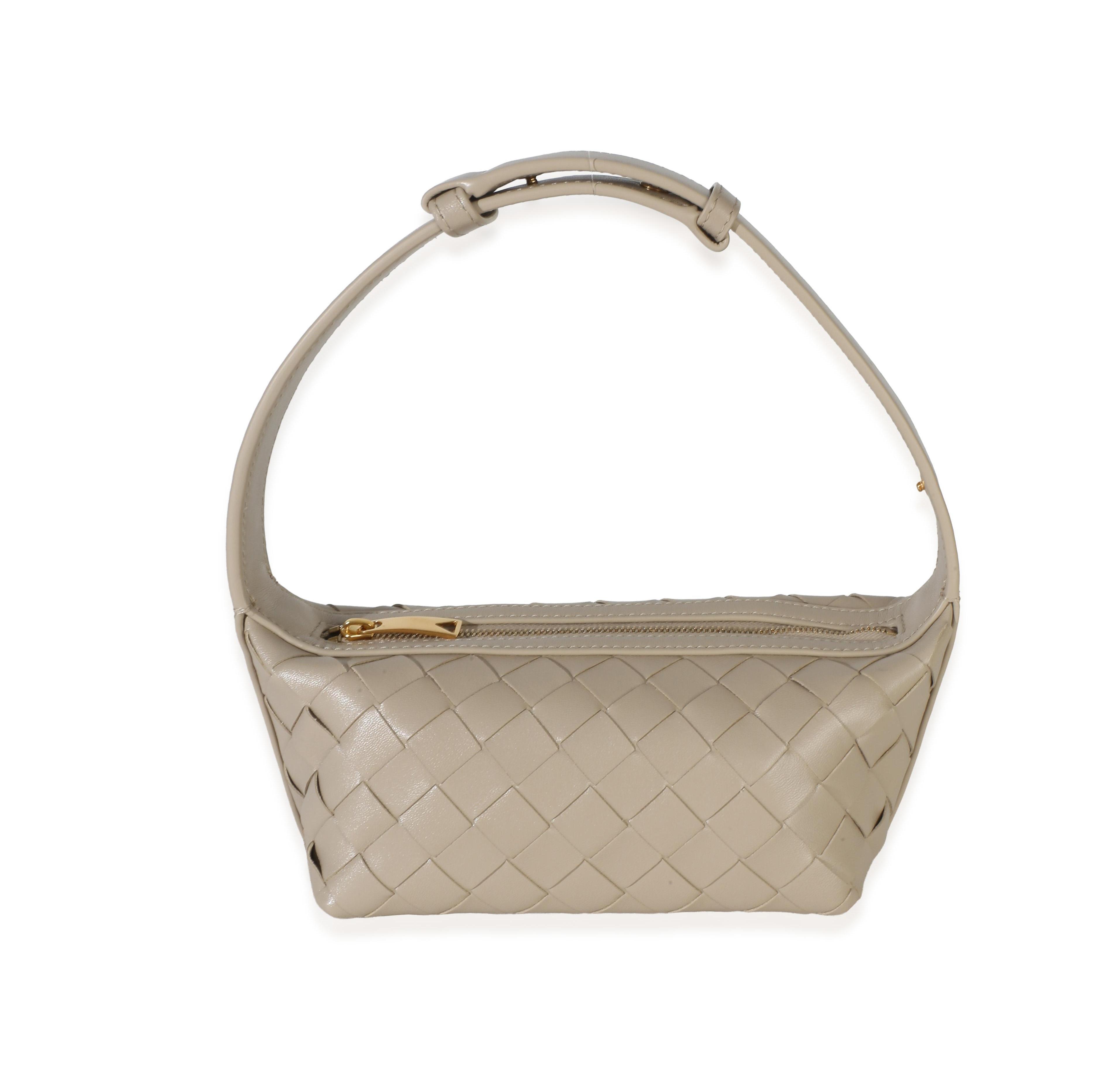 Pre-Owned Bottega Veneta Beige Intrecciato Nappa Mini Wallace Top Handle