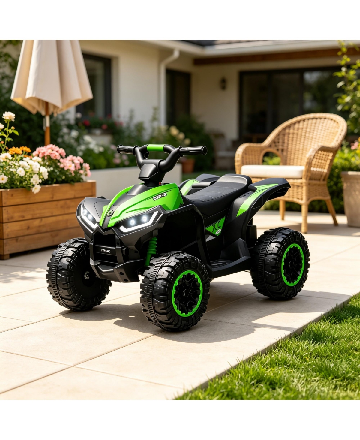 Sevorley 12V Kids Electric Atv Dual Motors, High and Low Speed Modes Ride-On, 55 lbs Capacity, Ages 3+