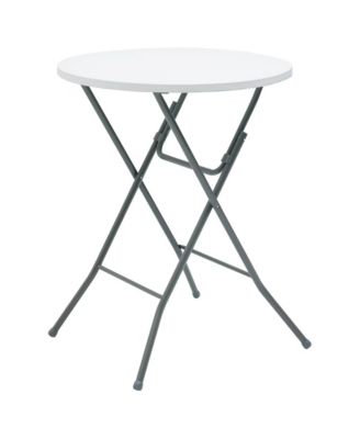 31" Round High-Top Folding Table, Shipment from, Durable Construction: Featuring a reinforced