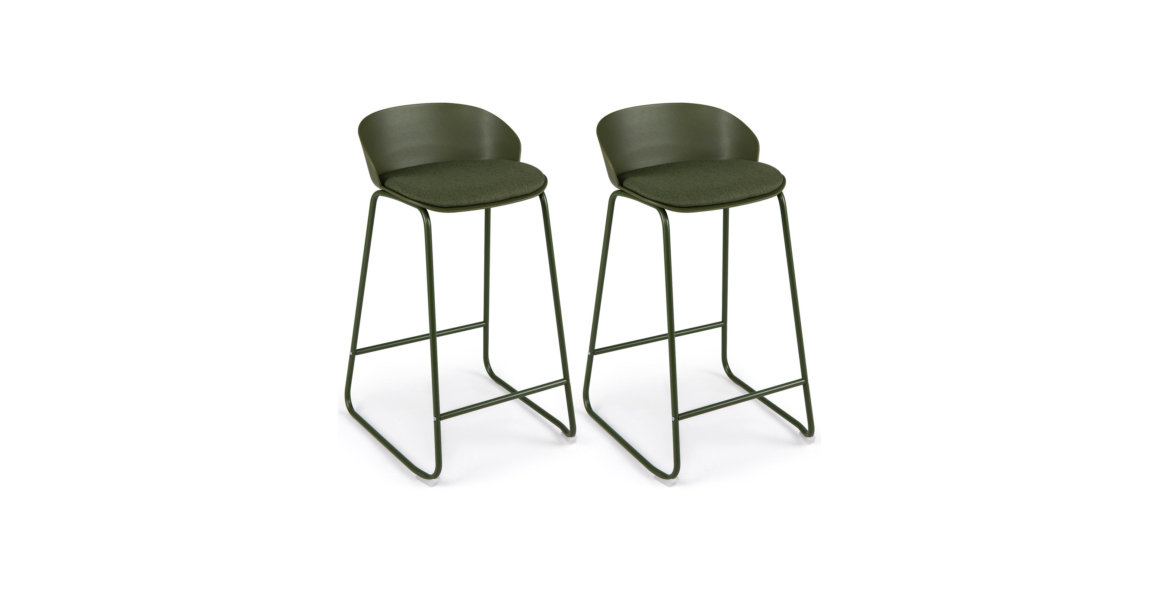 Costway 28'' Counter Height Bar Stools with Curved Backrest, Metal Frame, Footrest