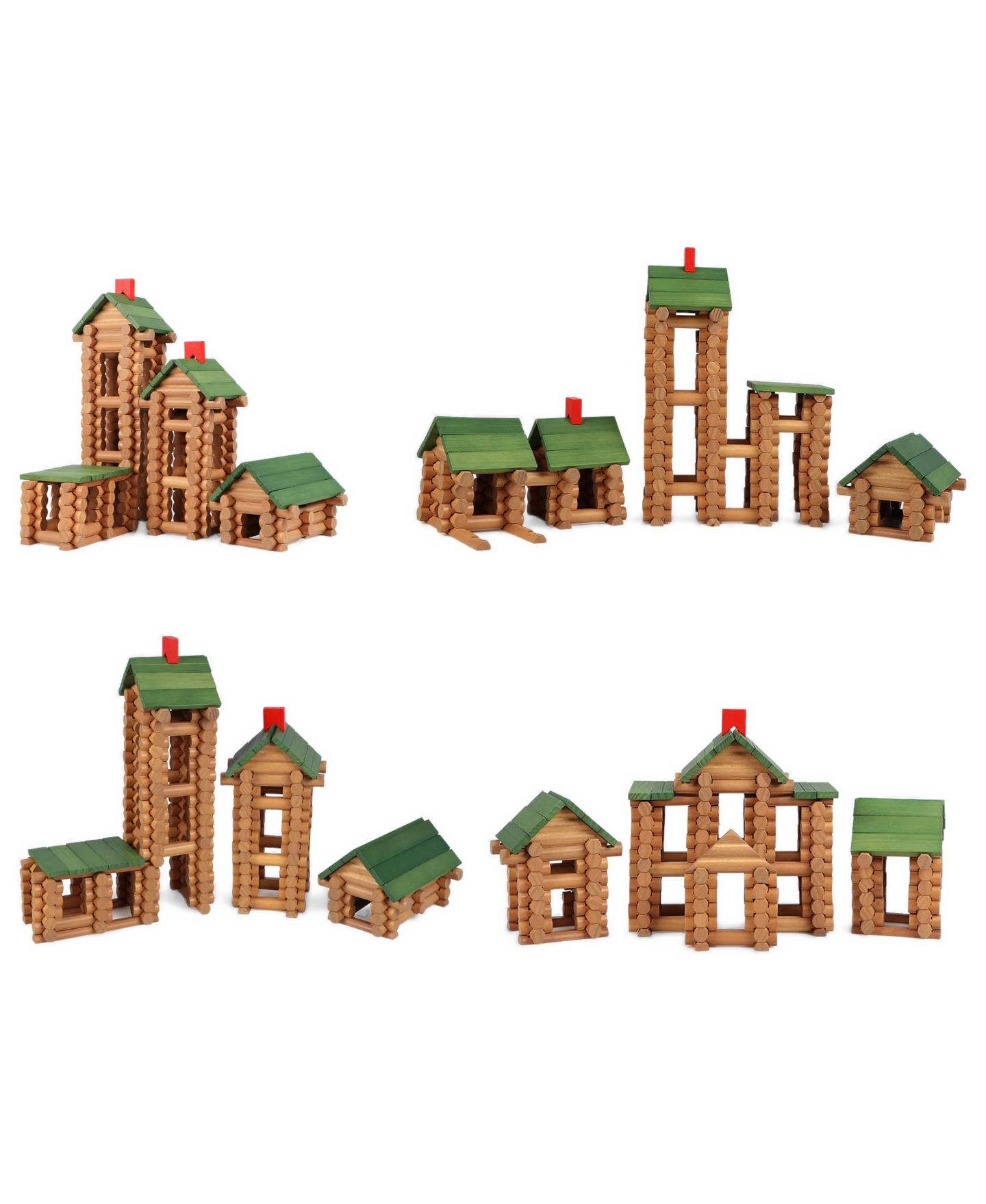 Детские конструкторы GNUADZ Wooden Building 328-Piece Set, Ages 3+, цвет: Разноцветный — фото 3