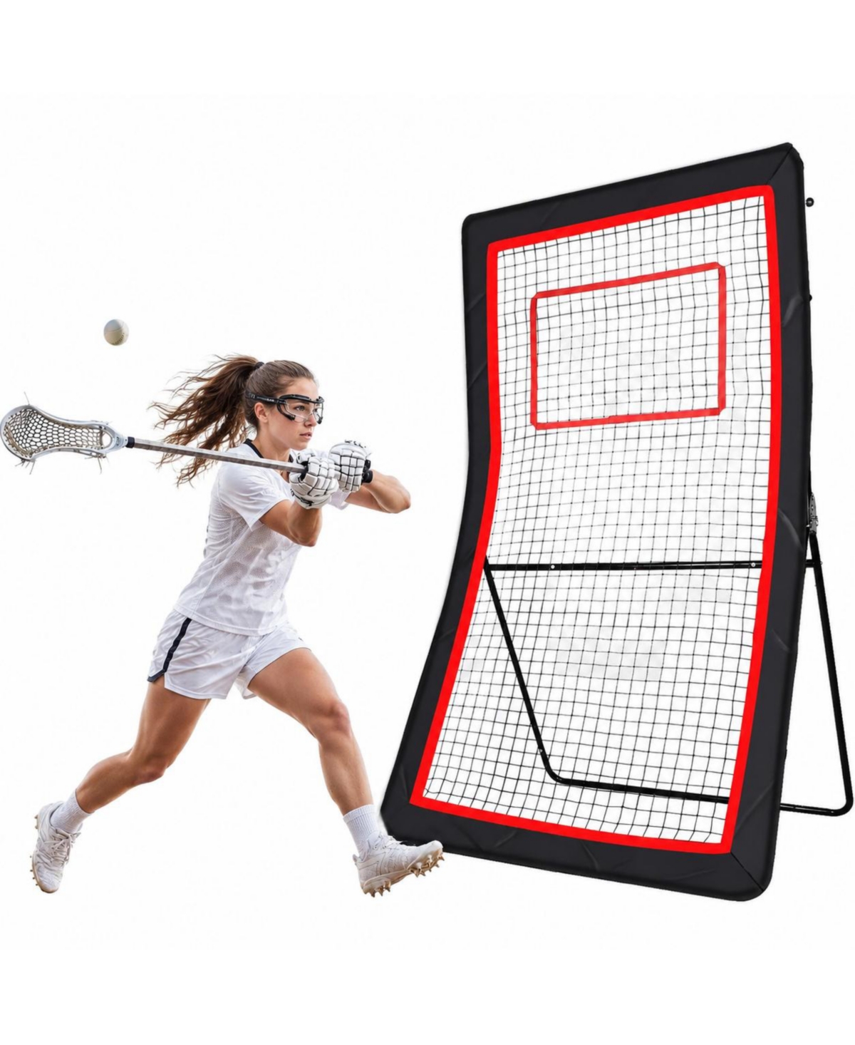 Peneyon 6 in 1 Sports Rebounder 5 Adjustable Angles Large Training Net for Multi Sport Practice