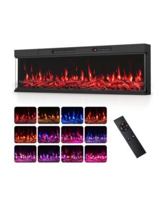 60 in 3-Sided Built-In Electric Fireplace Insert Heater