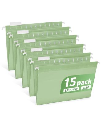 Pastel Hanging File Folders Letter Size Durable Plastic Color Coded Organization