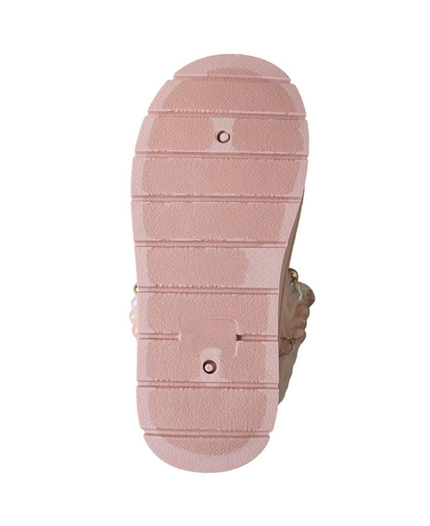 Ботинки Bebe Cozy Boot Slide with Beaded Bracelet and Rhinestone Details для девочек, цвет: Пудровый — фото 7