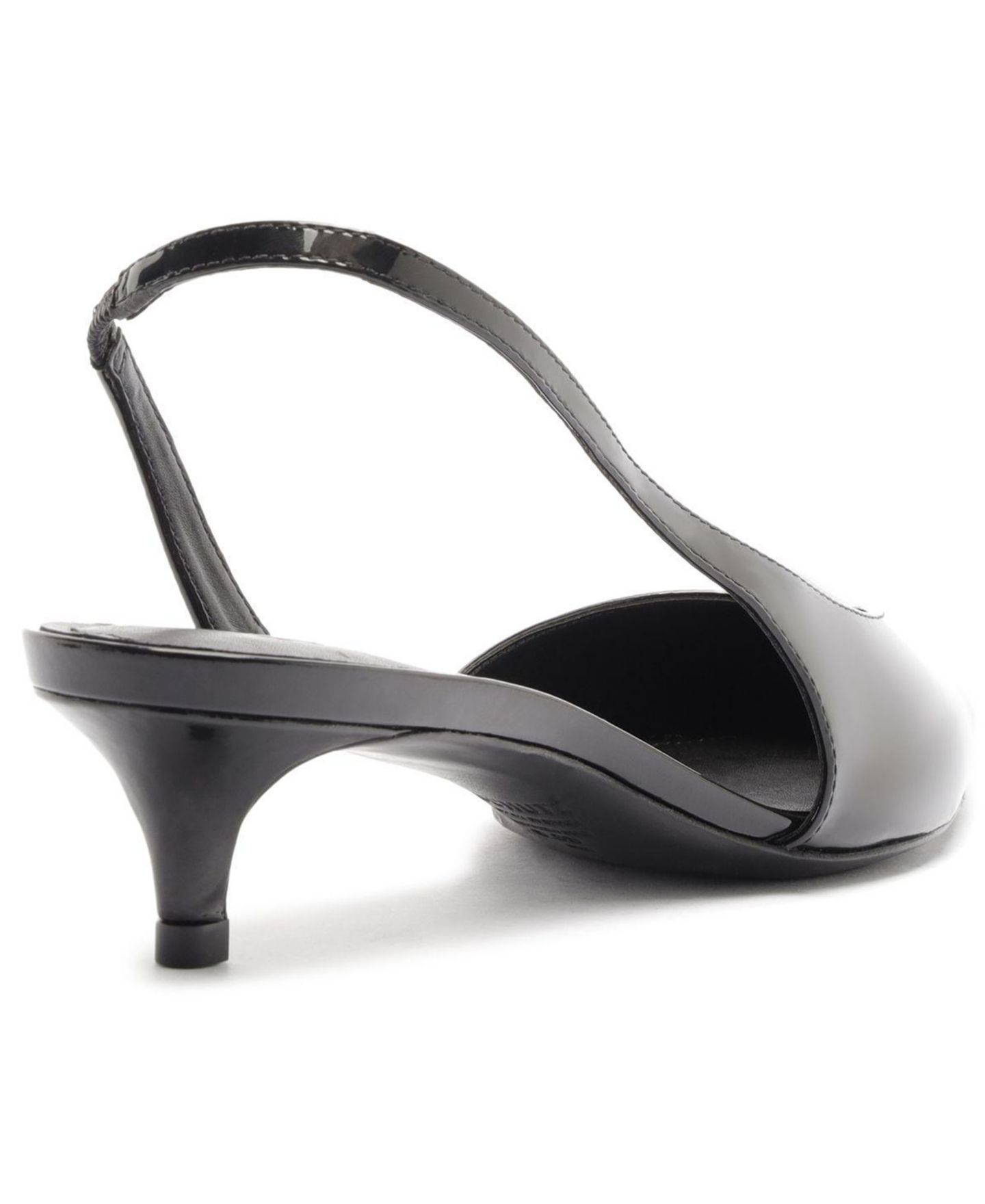 Женские туфли Schutz Alessia Low Slingback Kitten Heel Pointed Toe, цвет: Чёрный — фото 6