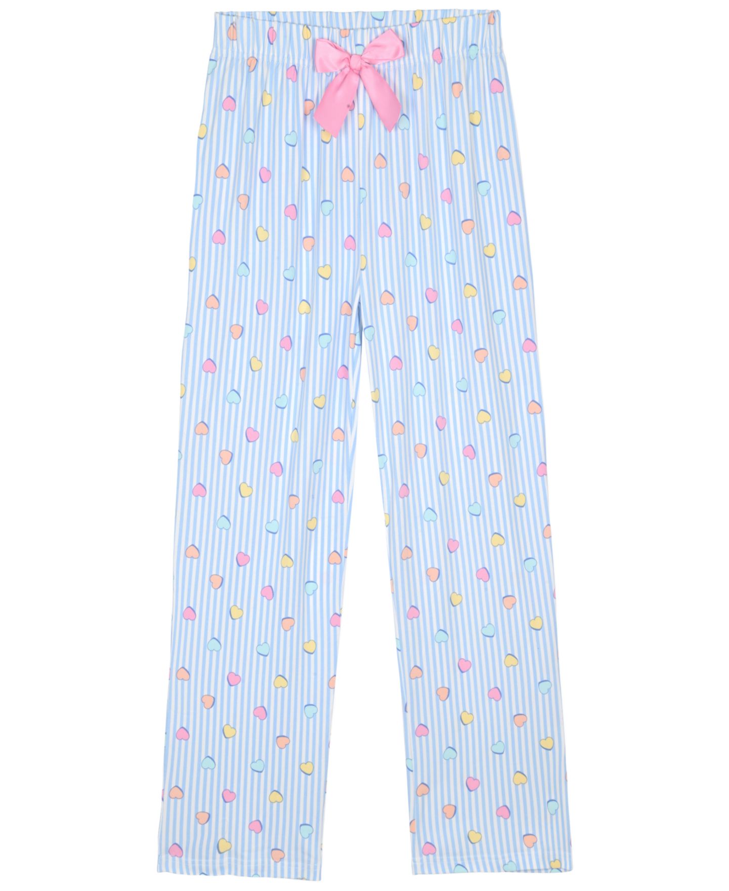 Max & Olivia Girls' 5-16 Milky Heart Ribbed Long-Sleeve Top and Pants, 2-Piece Set, цвет: Розовый — фото 4