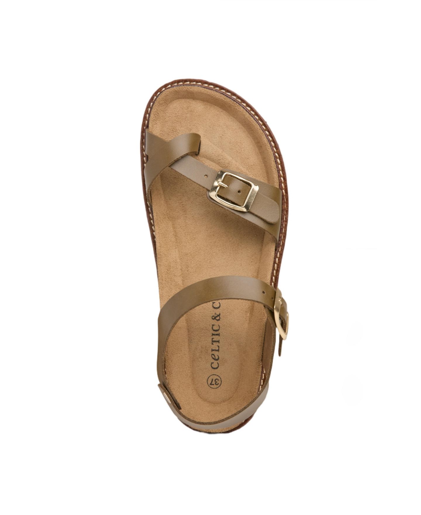 Женские сандалии Celtic & Co. Contoured Leather Clog Mule, цвет: Коричневый — фото 5