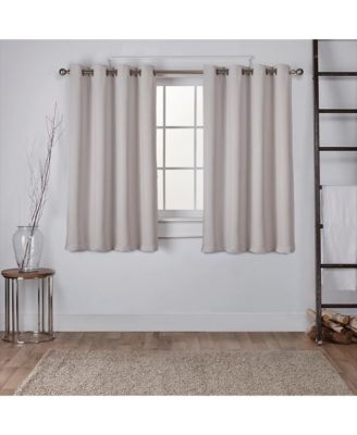 Sateen Twill Woven Room Darkening, Grommet Top Curtain Panels (Set of 2)
