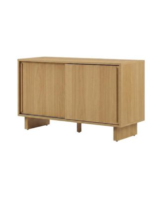 Medium Record Player Cabinet Finish with Vinyl Storage and Shelf