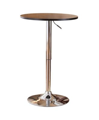 Baxton Adjustable Wood and Metal Bar Table