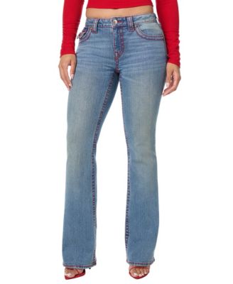 Women's Becca Mid-Rise Bootcut Flap-Pocket Jeans