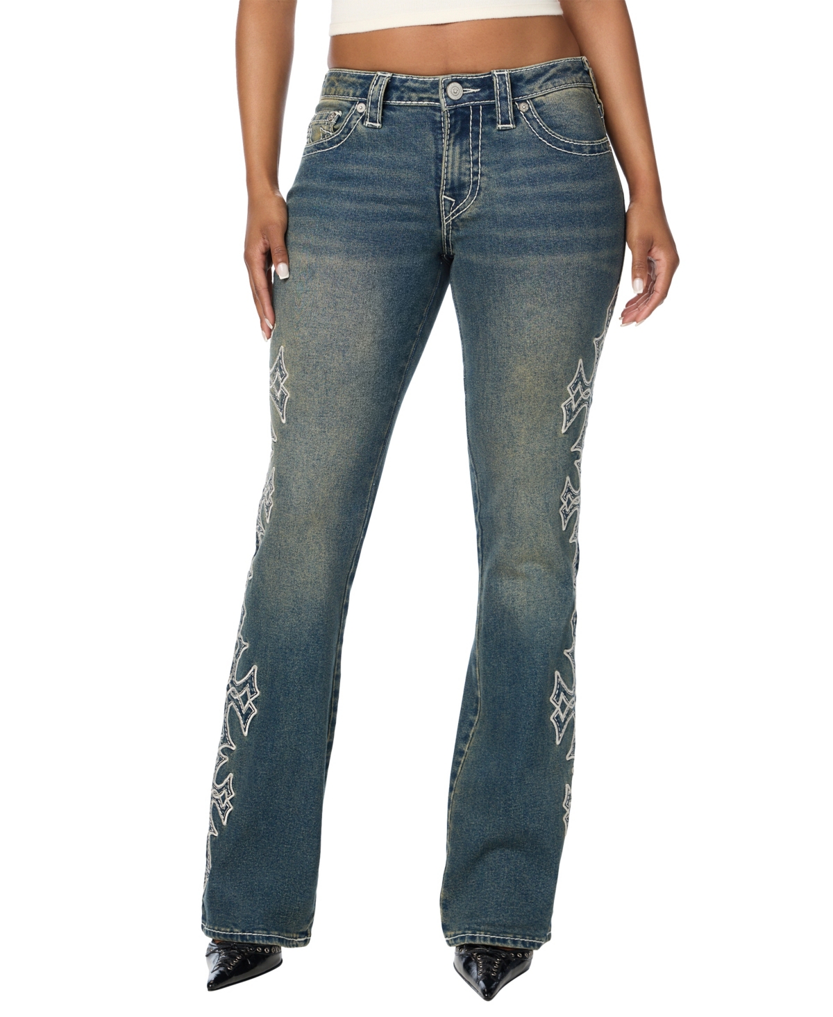 True Religion Women's Becca Boot Mid-Rise Bootcut Stretch Jeans