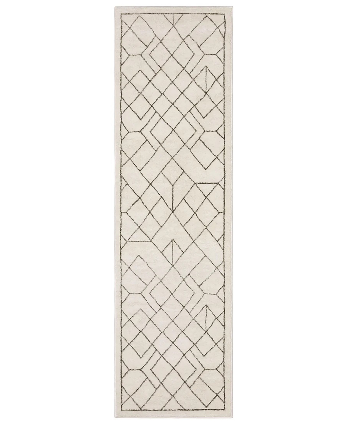 RRAY06068230ST 2 ft. 3 in. x 7 ft. 6 in. Raylan RAY06 Casual Power Loomed Rectangle Area Rug, Ivory