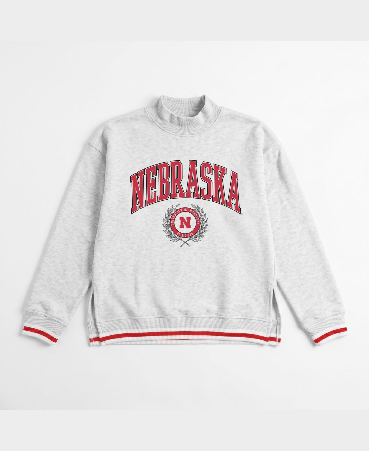 Женская толстовка Gameday Couture Heather Gray Nebraska Huskers Rally Point Contrast Stripe Mock Neck — фото 5
