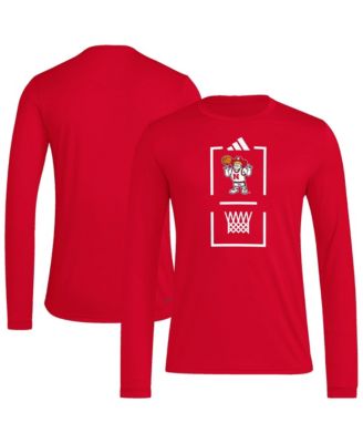 Men's Scarlet Nebraska Huskers On-Court Pregame Long Sleeve T-Shirt